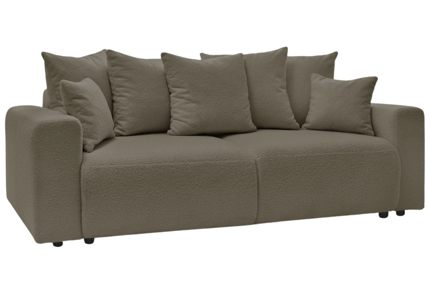 Bobochic Paris Hnědá bouclé rozkládací pohovka Envy 245 cm Bobochic Paris