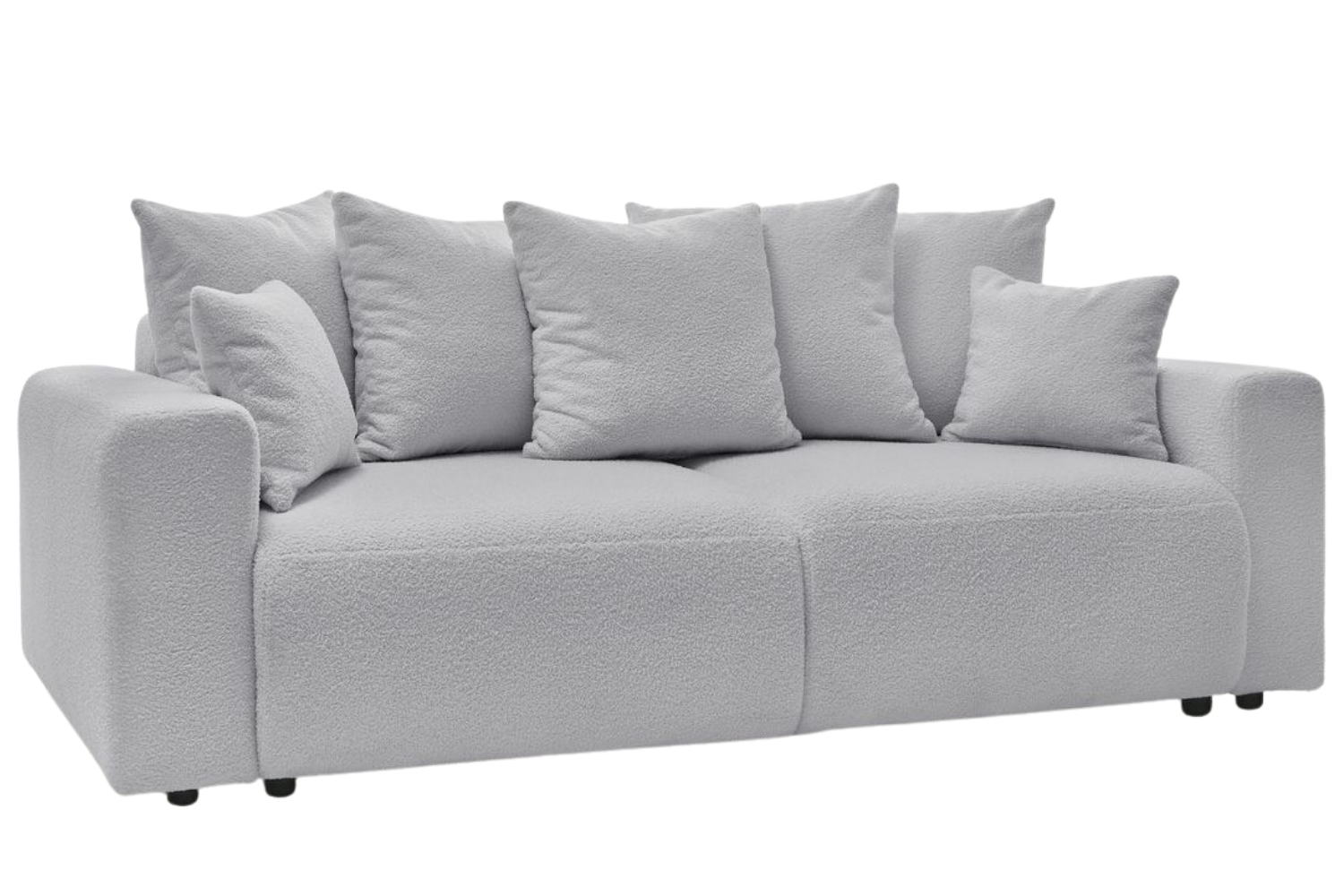 Bobochic Paris Světle šedá bouclé rozkládací pohovka Envy 245 cm Bobochic Paris