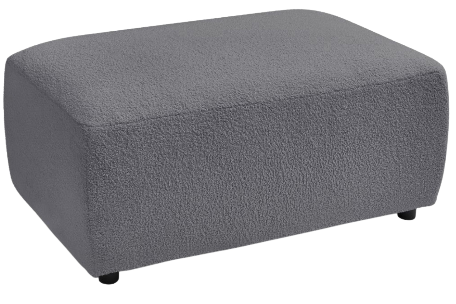 Bobochic Paris Tmavě šedá bouclé podnožka Envy 100 x 70 cm Bobochic Paris