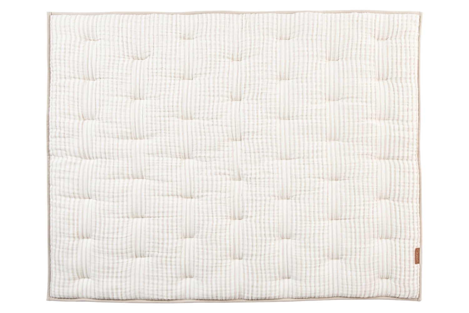 Bílo-béžová podložka do hracích ohrádek Quax Natural Quax