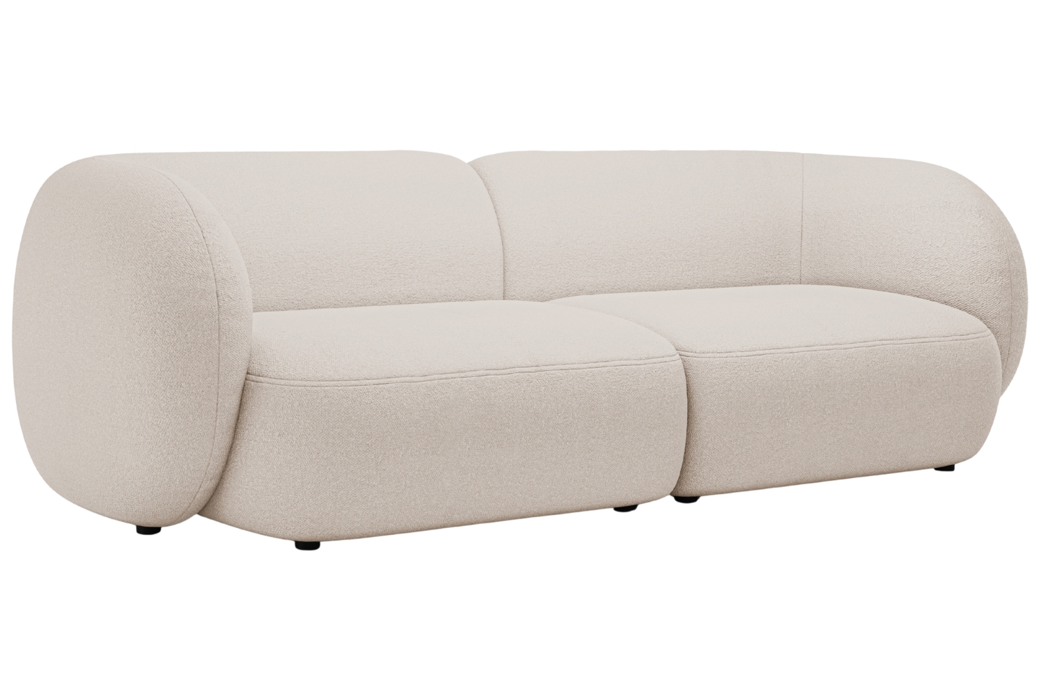 Micadoni Béžová bouclé čtyřmístná pohovka Kate 243 cm Micadoni