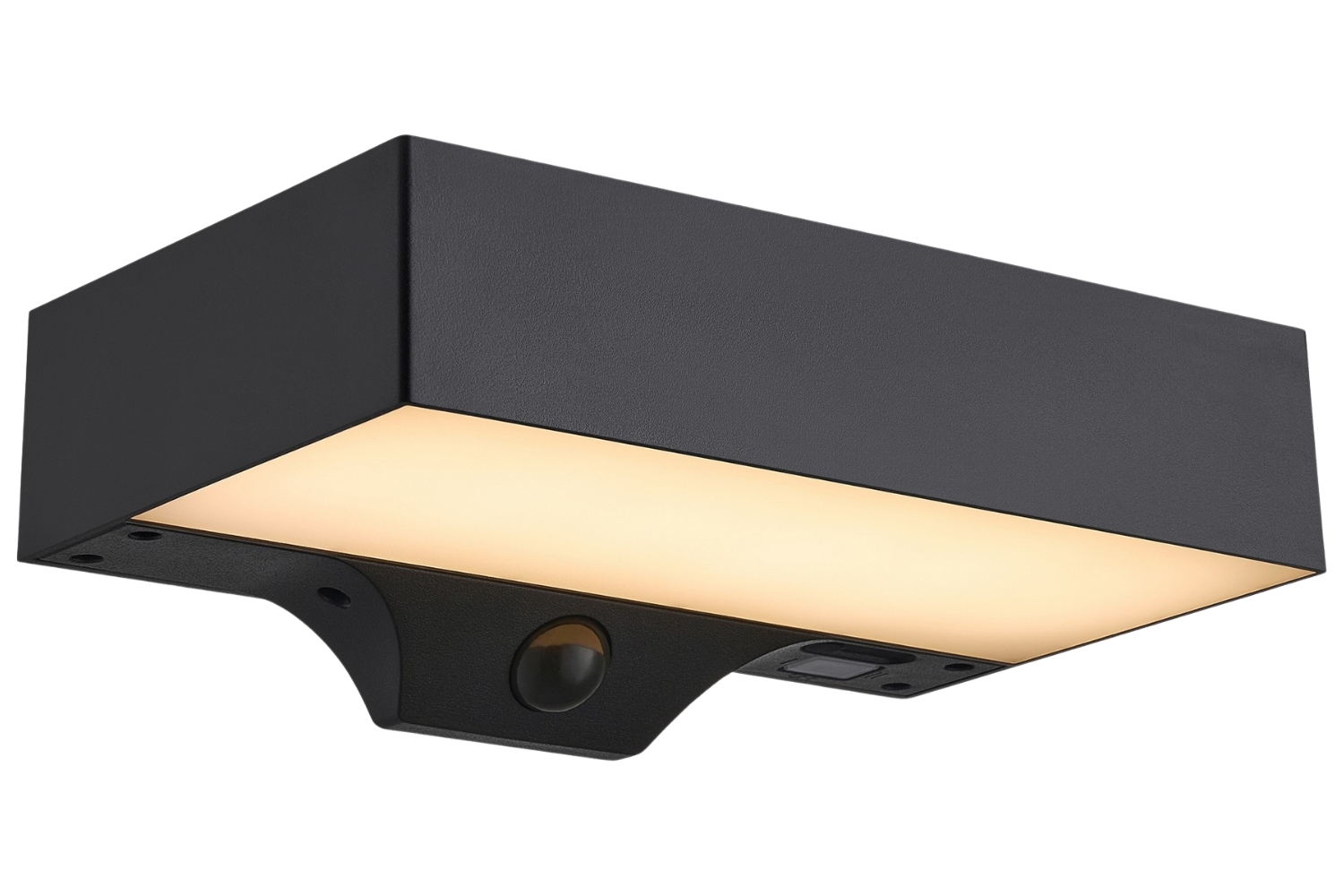 Nordlux Černé venkovní nástěnné LED světlo Monay Square Solar Nordlux