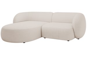 Micadoni B&eacute;žov&aacute; boucl&eacute; rohov&aacute; pohovka Kate 255 cm