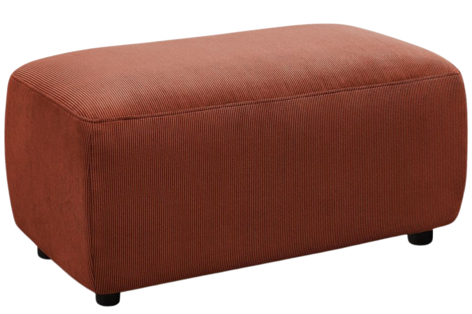 Bobochic Paris Terakotově oranžová manšestrová podnožka Enjoy 92 x 48 cm Bobochic Paris