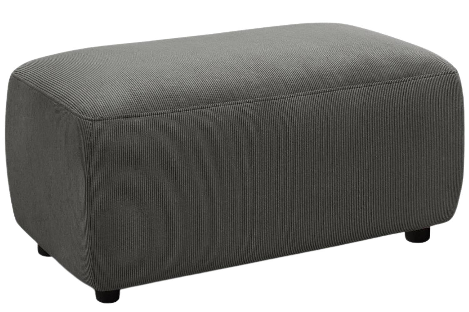 Bobochic Paris Tmavě šedá manšestrová podnožka Enjoy 92 x 48 cm Bobochic Paris