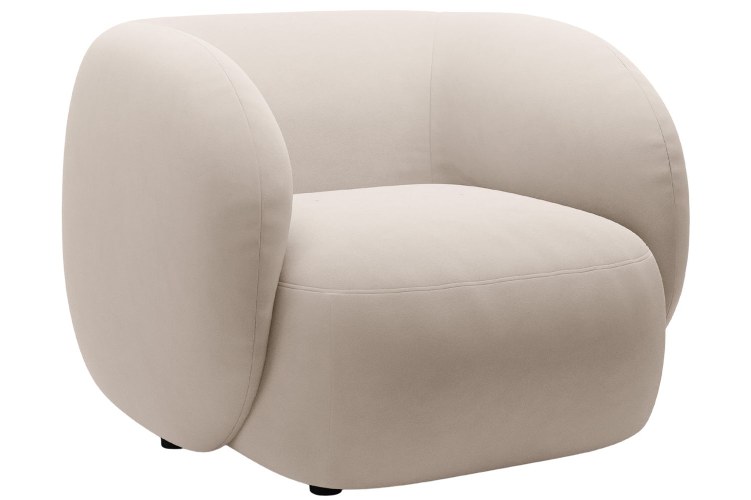 Micadoni Béžové sametové křeslo Kate Micadoni