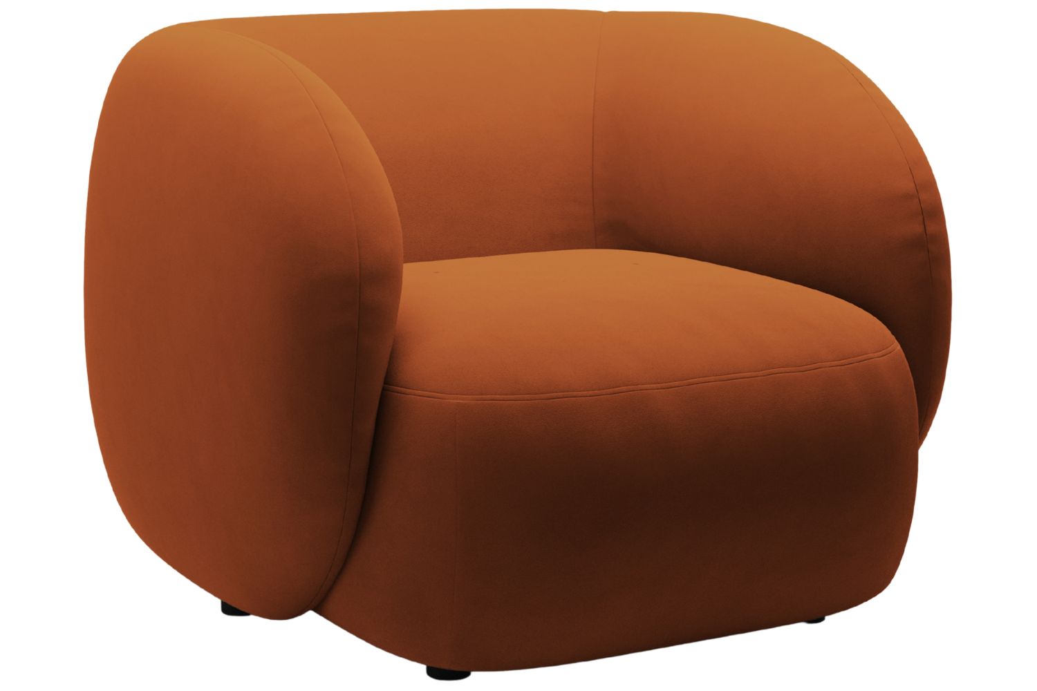 Micadoni Oranžové sametové křeslo Kate Micadoni