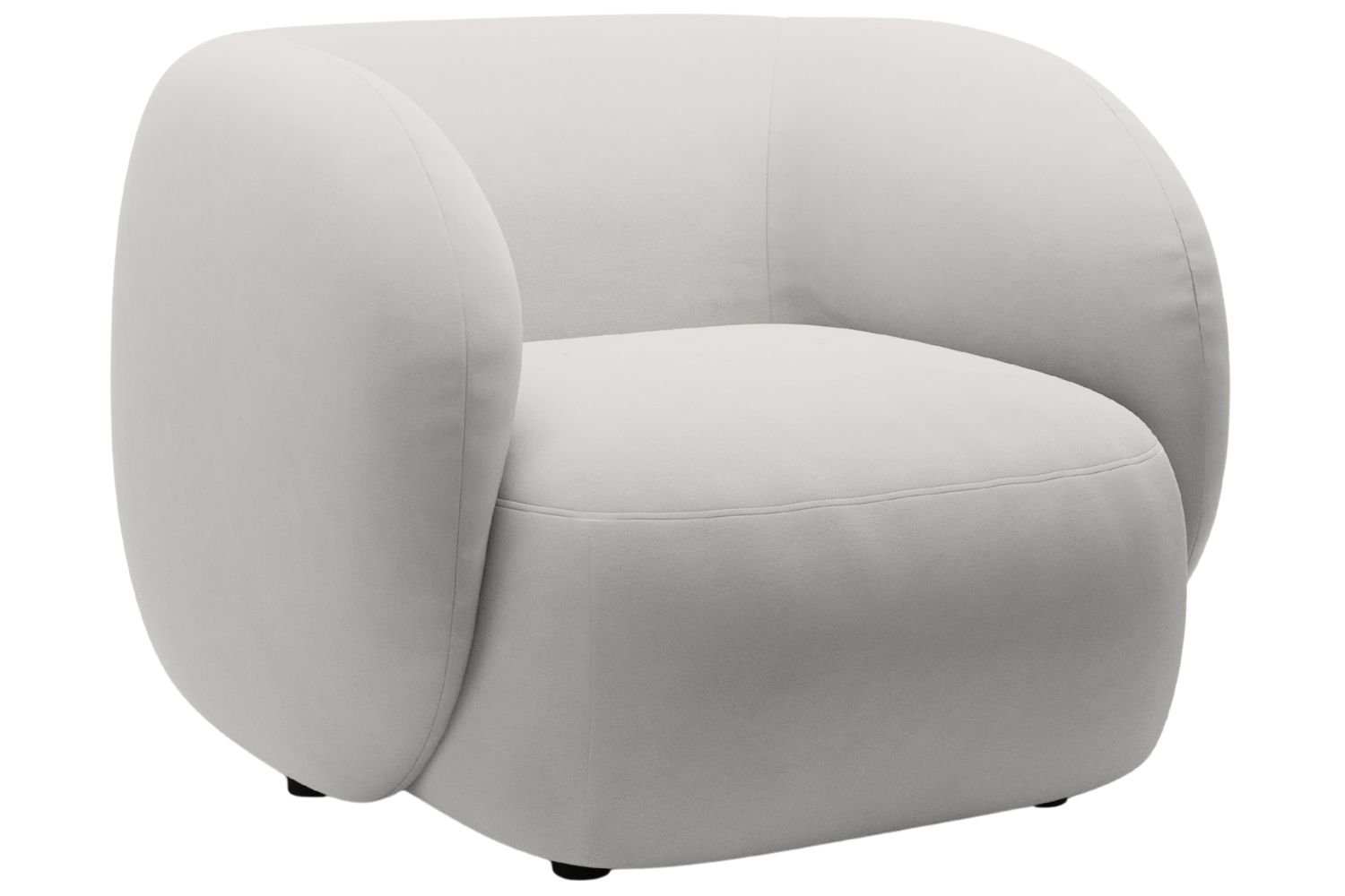 Micadoni Světle šedé sametové křeslo Kate Micadoni