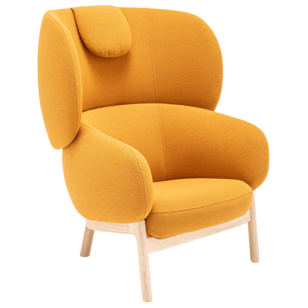 MDD Světle oranžové bouclé křeslo Grand Grace MDD