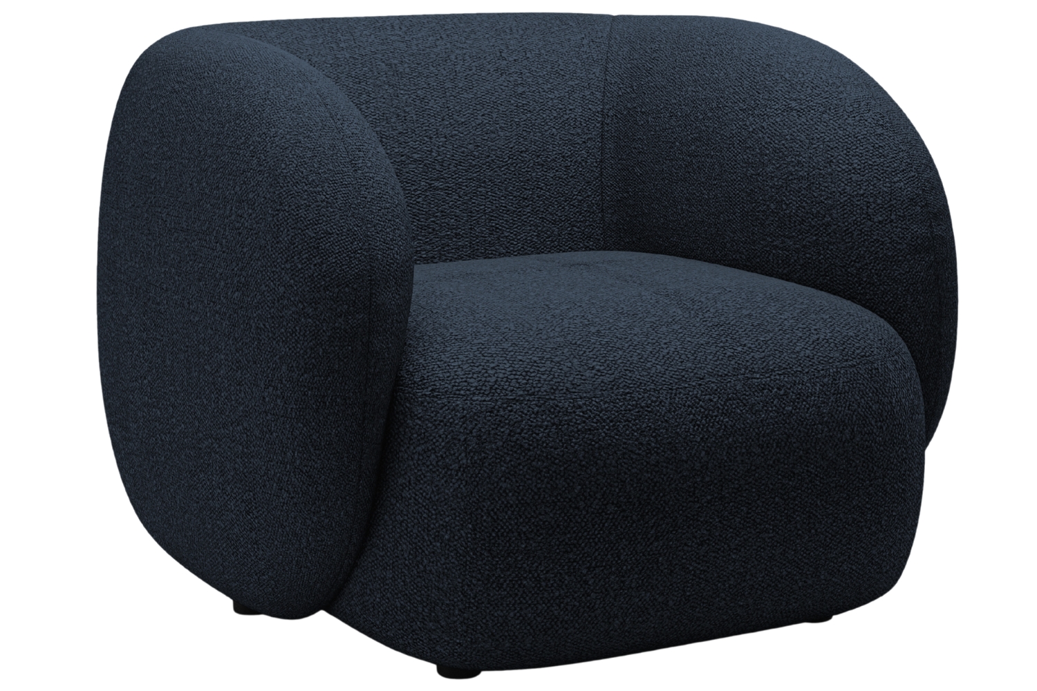 Micadoni Tmavě modré bouclé křeslo Kate Micadoni