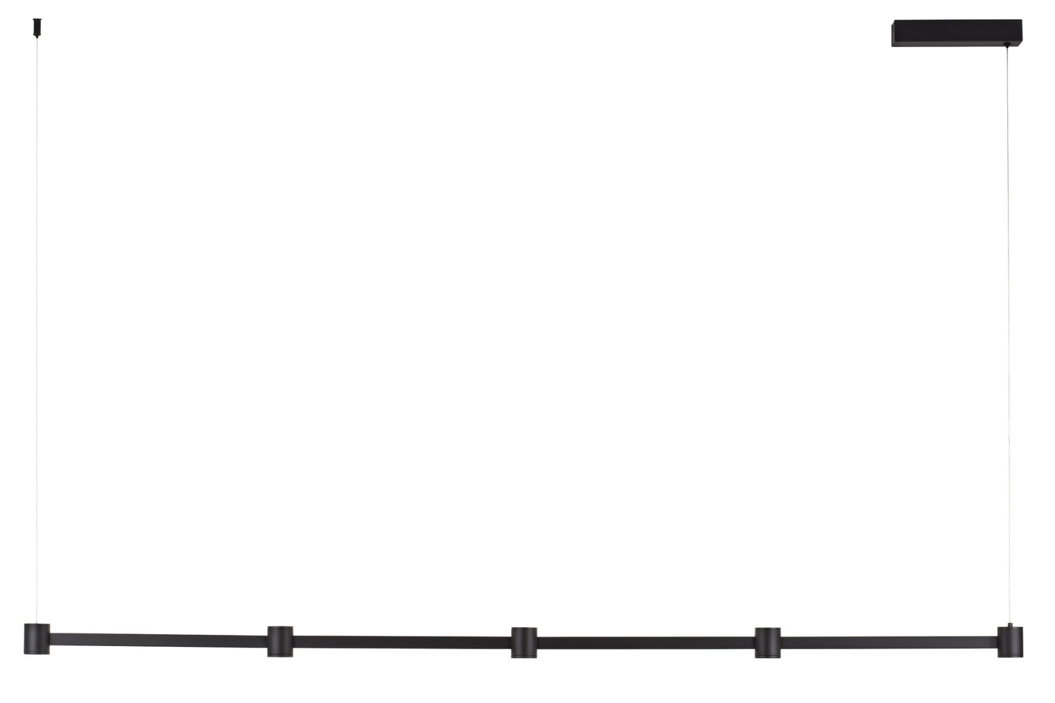 Nova Luce Černé kovové závěsné LED světlo Puize 156 cm Nova Luce