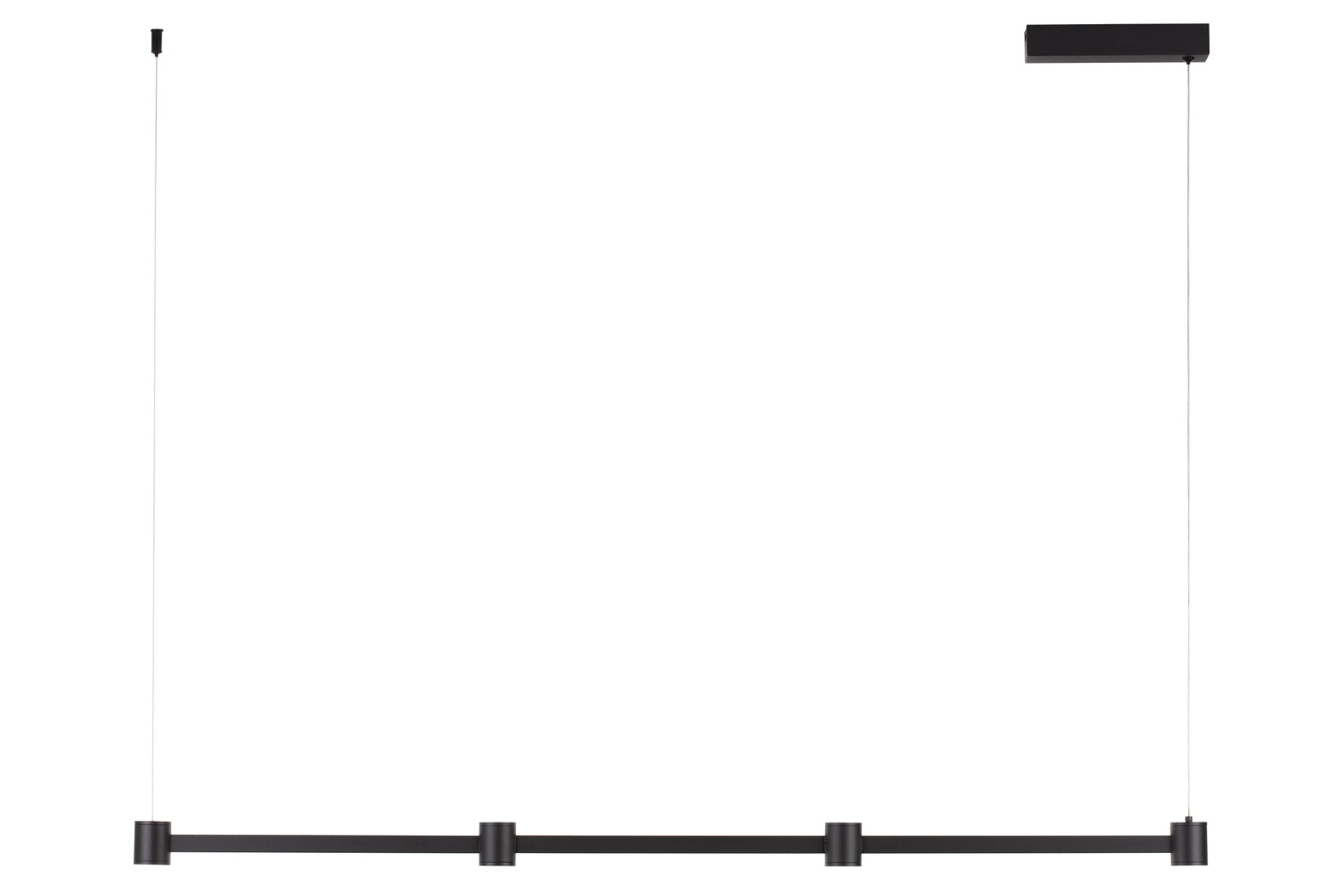 Nova Luce Černé kovové závěsné LED světlo Puize 118 cm Nova Luce