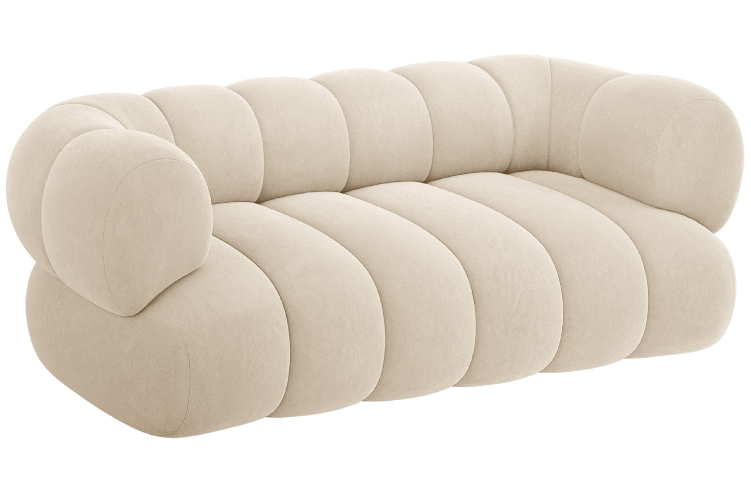 Cosmopolitan Design Světle béžová sametová dvoumístná pohovka Koge 180 cm Cosmopolitan Design