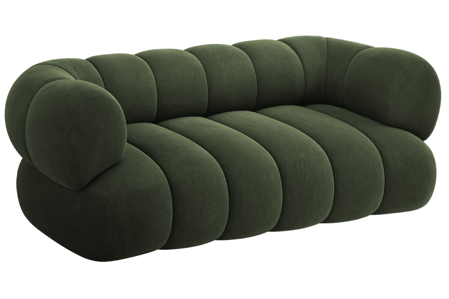 Cosmopolitan Design Zelená sametová dvoumístná pohovka Koge 180 cm Cosmopolitan Design