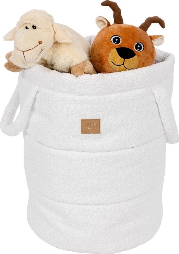 Bílý látkový dětský koš na hračky ø 39x50 cm – Meowbaby MeowBaby