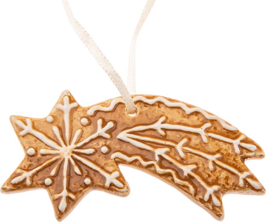 Keramická vánoční ozdoba 9 cm Gingerbread Comet – Dakls Dakls