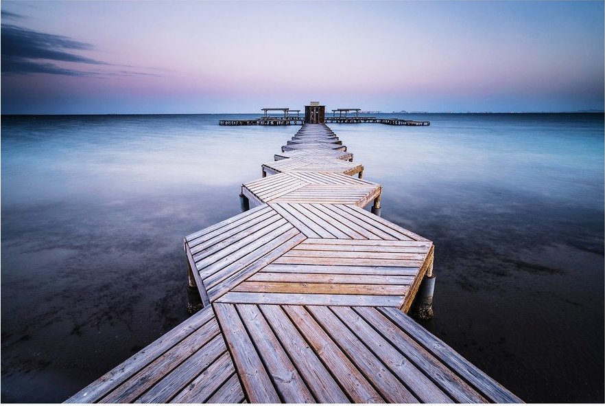 Obraz 113x85 cm Twilight Pier – Styler Styler