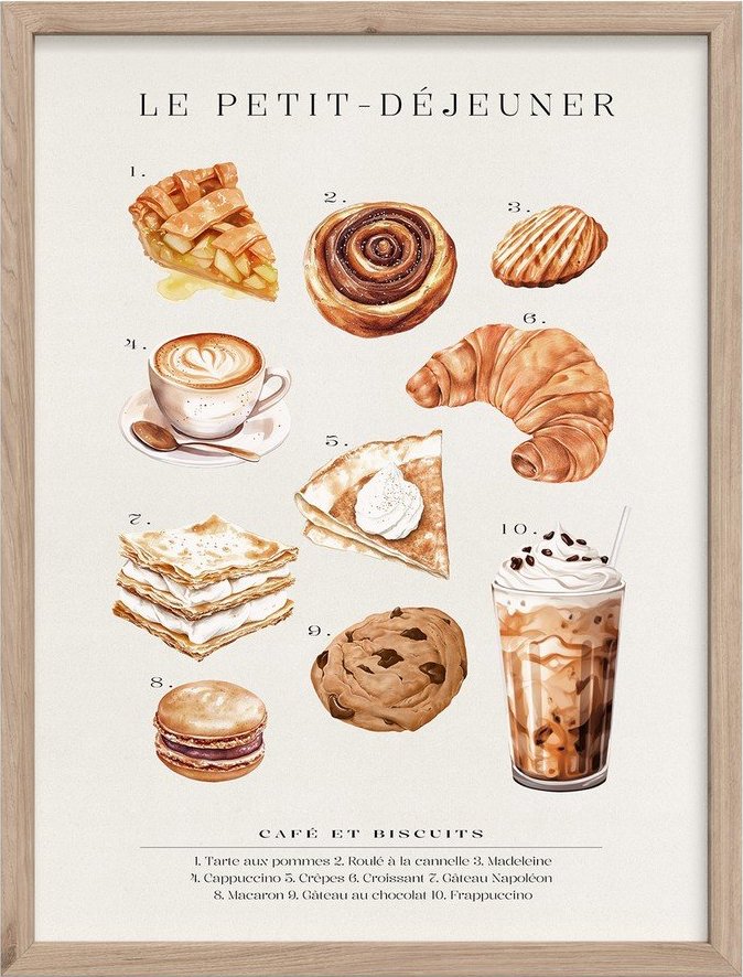 Obraz 30x40 cm Petit Dejeuner – Styler Styler