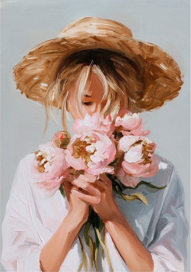 Obraz s ručně malovanými prvky 70x100 cm Estelle – Styler Styler