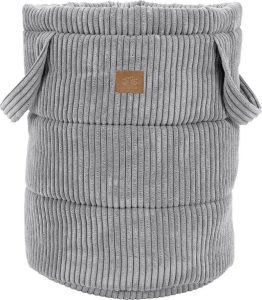 Šedý látkový dětský koš na hračky ø 39x50 cm – Meowbaby MeowBaby