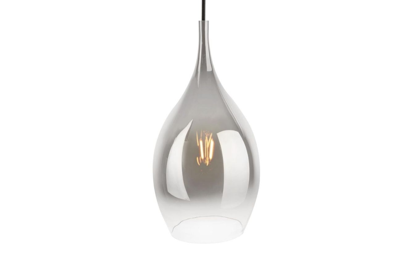 Present time Skleněné chromové závěsné světlo Terriana S 20 cm Present time