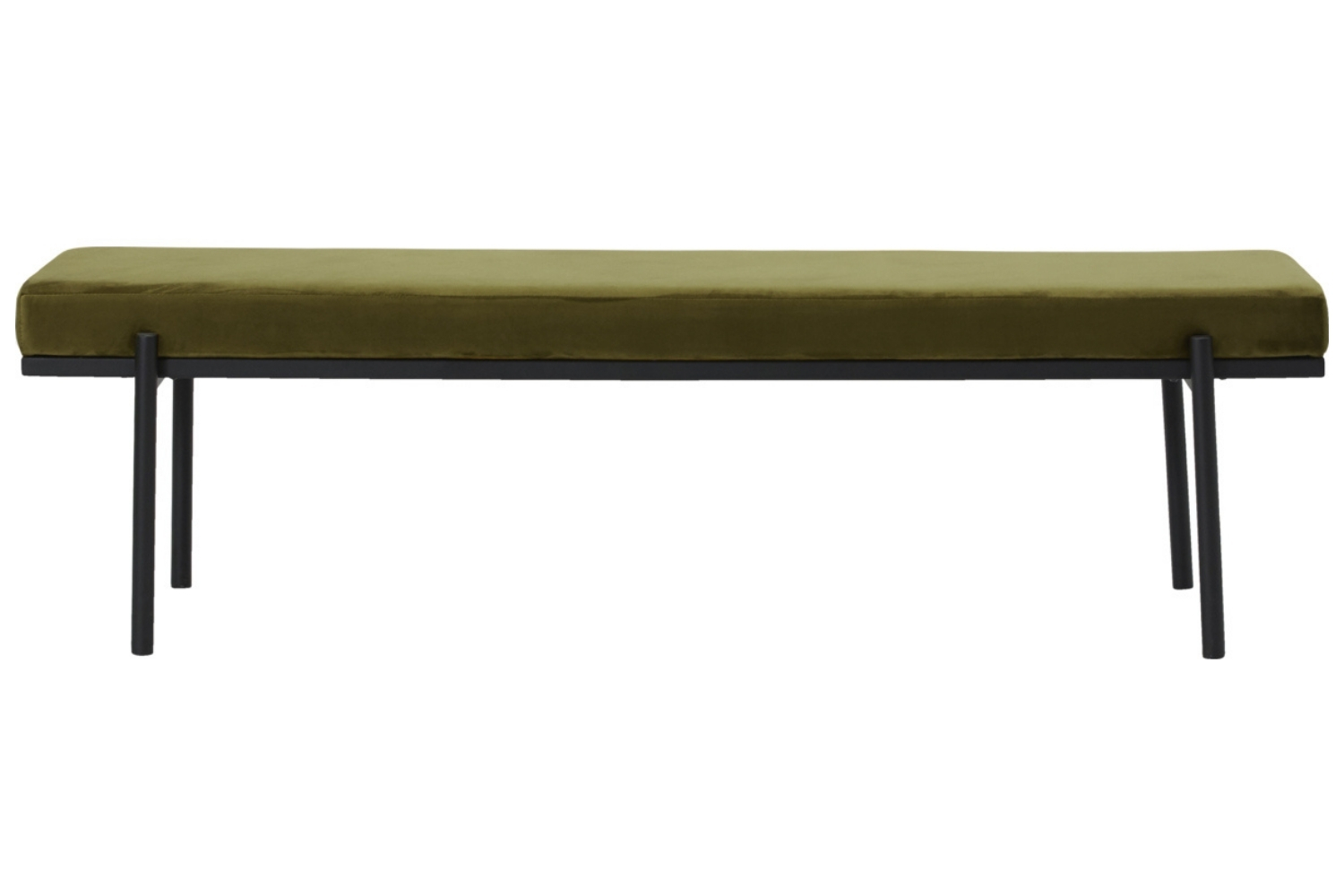 House Doctor Zelená sametová jídelní lavice Lao 160 cm House Doctor