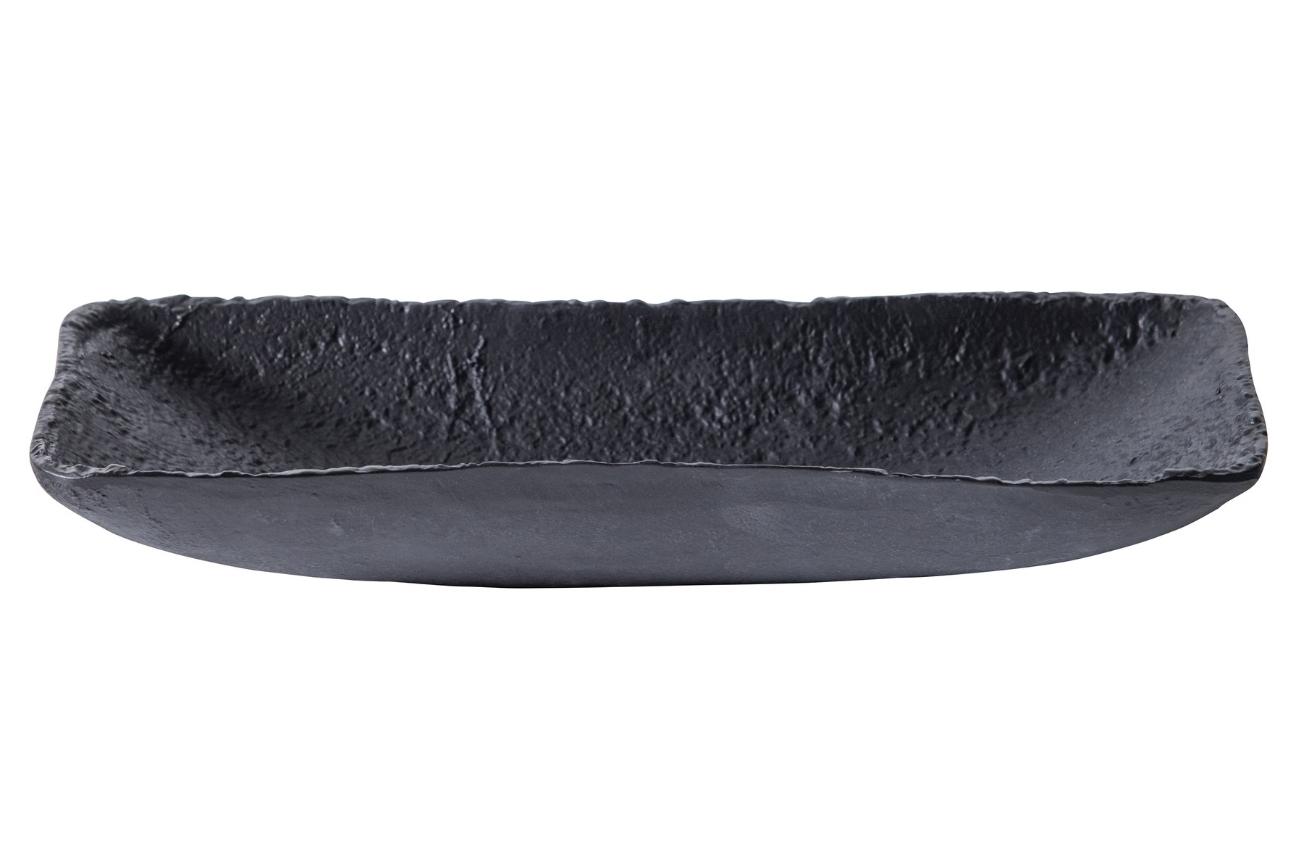 WOOOD Černý kovový podnos Mathias 43 x 21 cm WOOOD