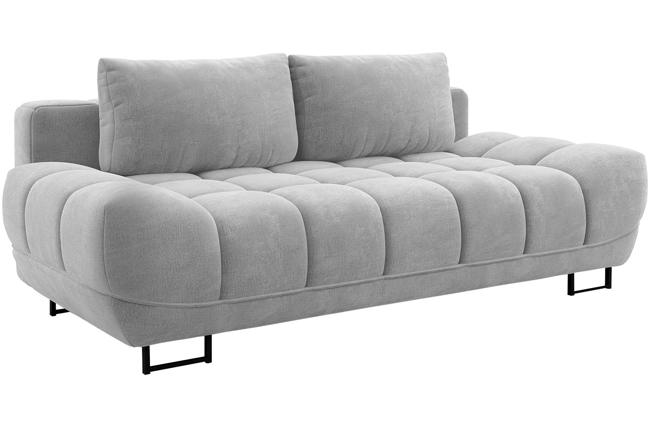 Windsor & Co Světle šedá sametová rozkládací pohovka Cirrus 215 cm Windsor & Co