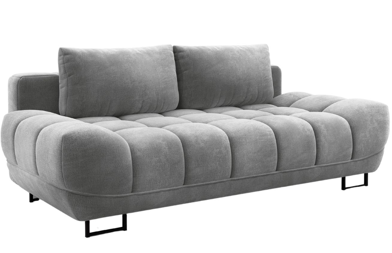 Windsor & Co Šedá sametová rozkládací pohovka Cirrus 215 cm Windsor & Co