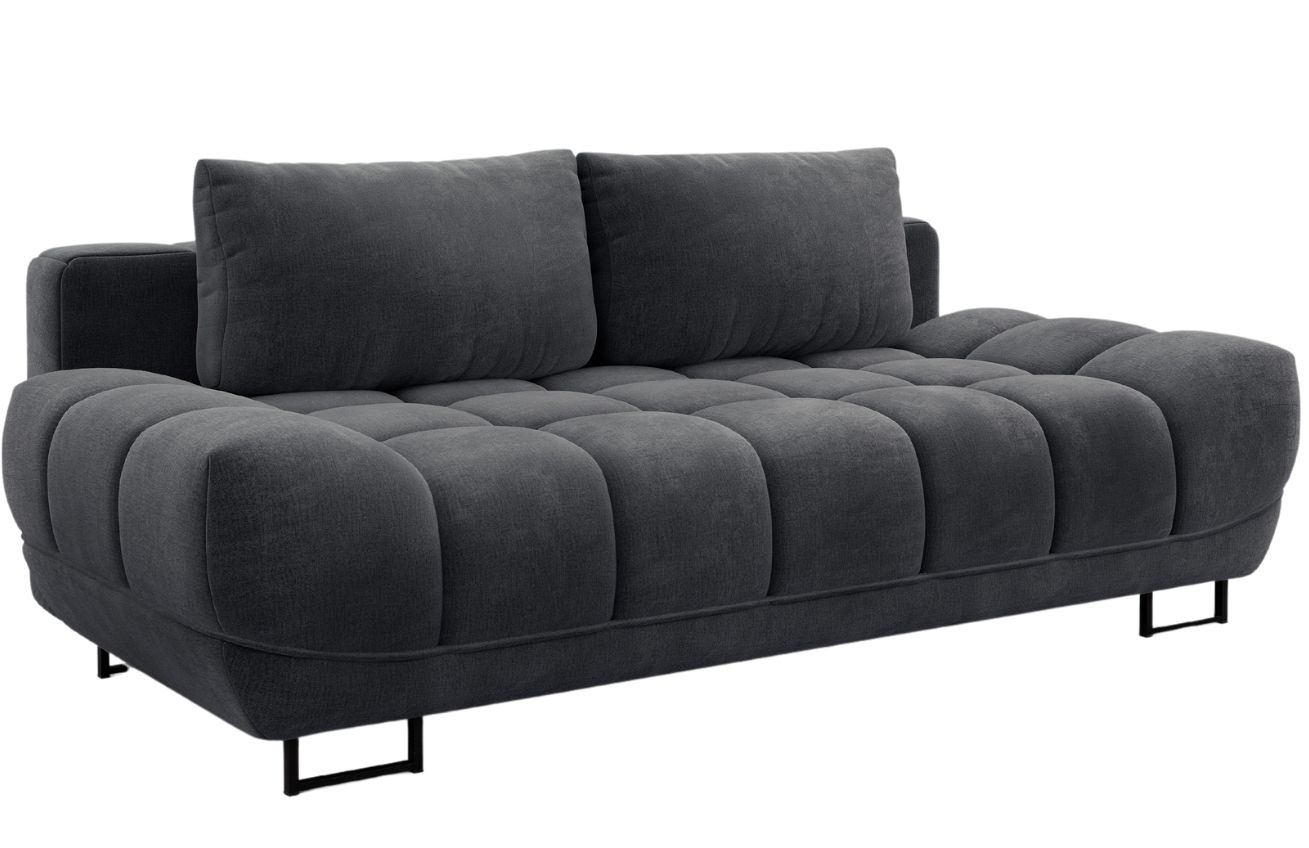 Windsor & Co Tmavě šedá sametová rozkládací pohovka Cirrus 215 cm Windsor & Co