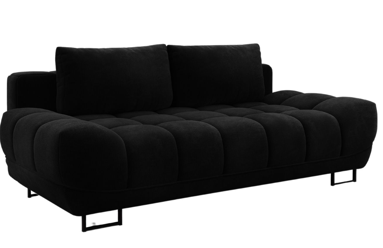 Windsor & Co Černá sametová rozkládací pohovka Cirrus 215 cm Windsor & Co