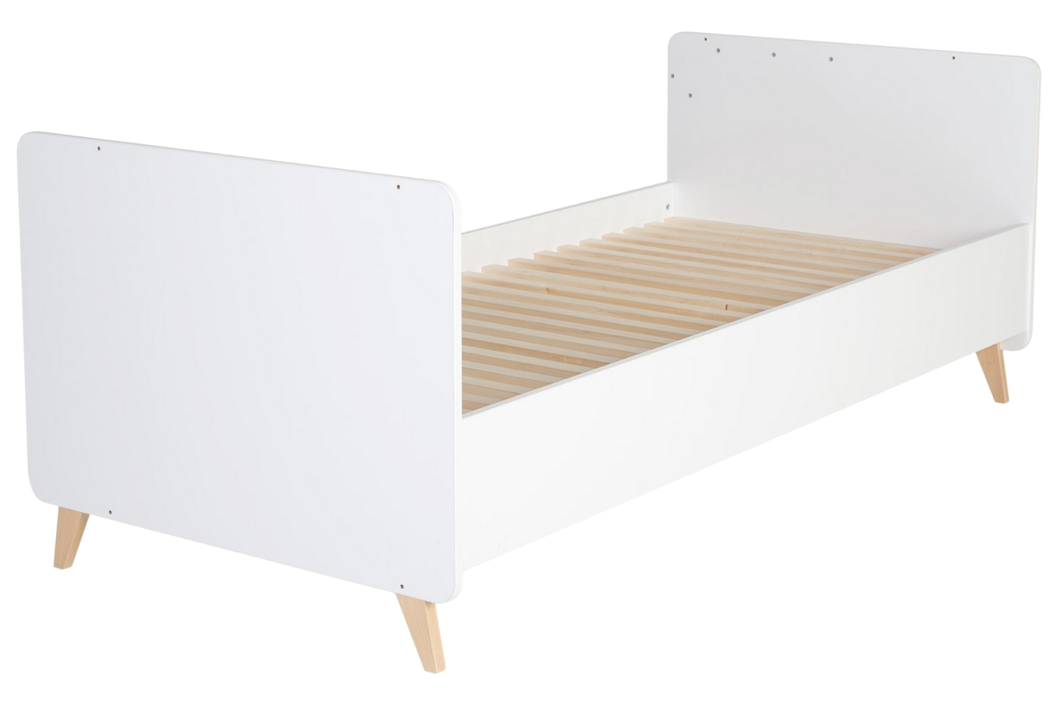 Bílá dětská rostoucí postýlka Quax Loft 60 x 120 cm / 90 x 200 cm Quax