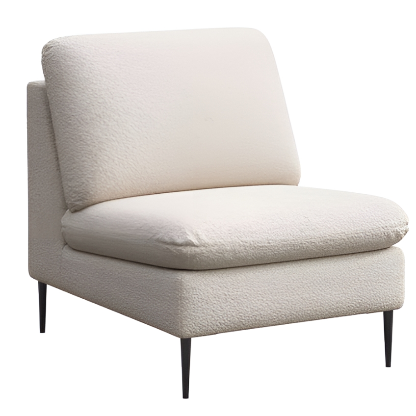 Rodier Bílé bouclé křeslo Belle Rodier