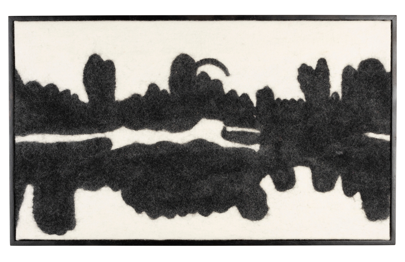 Abstraktní plstěný obraz DUTCHBONE SAMUDRA 54 x 94 cm Dutchbone