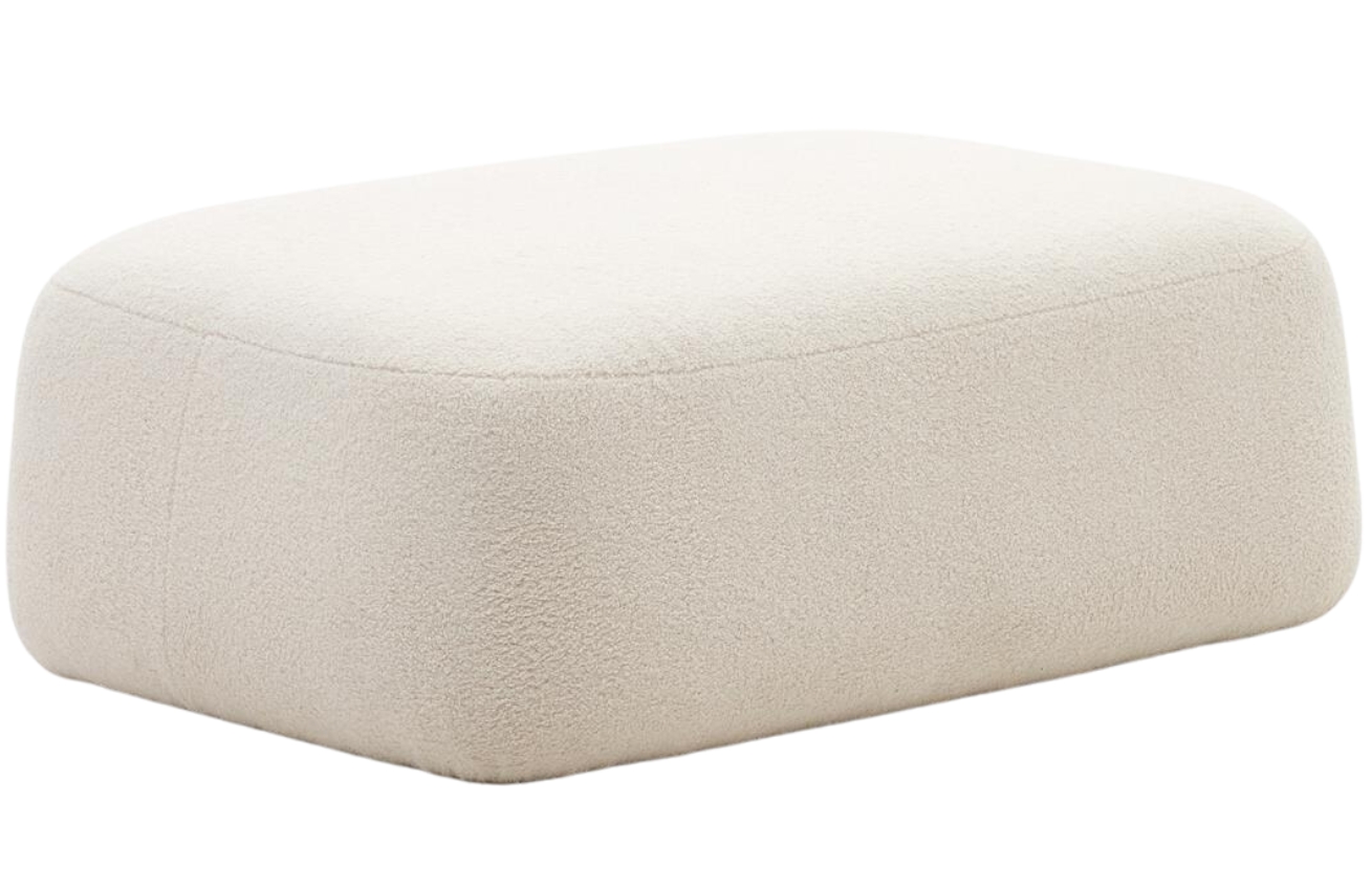 Kave Home Béžová bouclé podnožka Martina 123 x 85 cm Kave Home