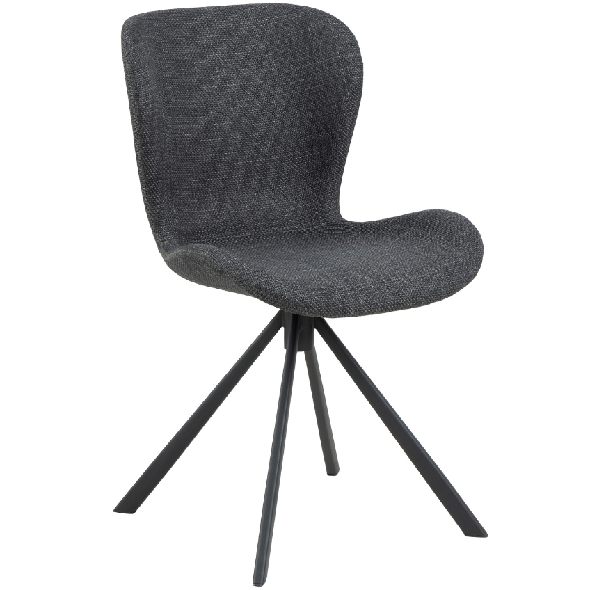 Scandi Tmavě šedá čalouněná jídelní židle Matylda Scandi