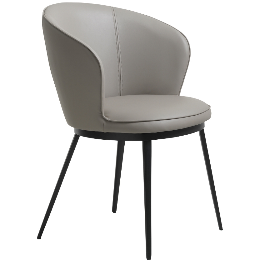 Unique Furniture Šedá jídelní židle Gain s područkami Unique Furniture