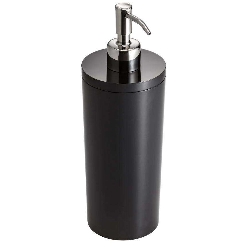 Černý plastový dávkovač na mýdlo Yamazaki Round YAMAZAKI