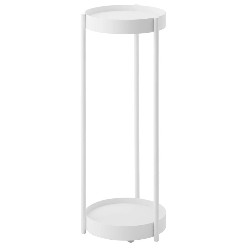 Bílý kovový stojan na květiny Yamazaki Tower 70 cm YAMAZAKI