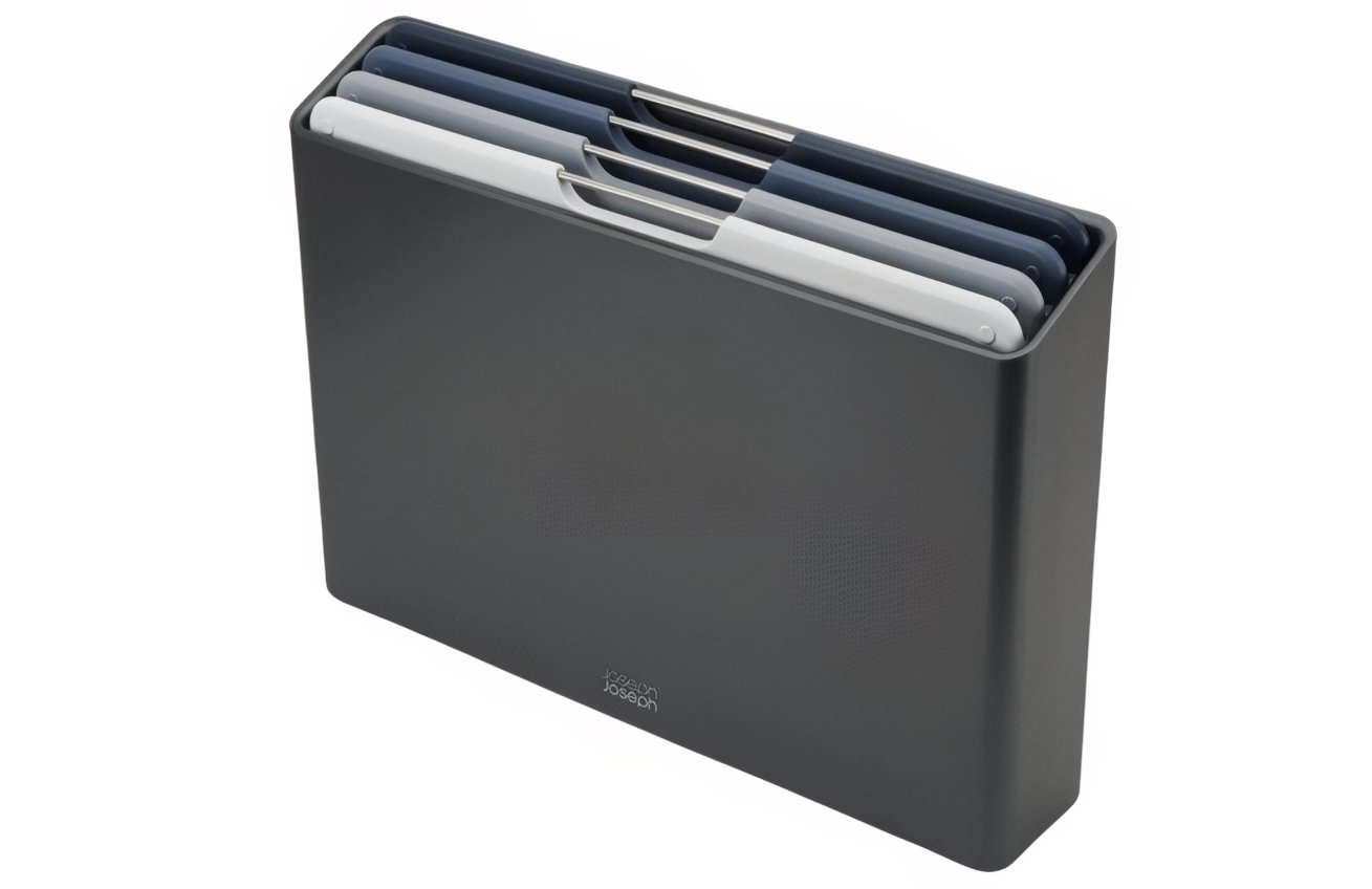 Joseph Joseph Sada čtyř plastových prkének se stojanem Folio Graphite Blue 22 x 32 cm Joseph Joseph