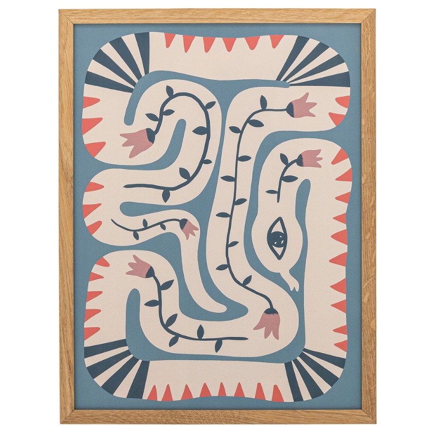 Bloomingville Abstraktní obraz Hebi 42 x 32 cm Bloomingville