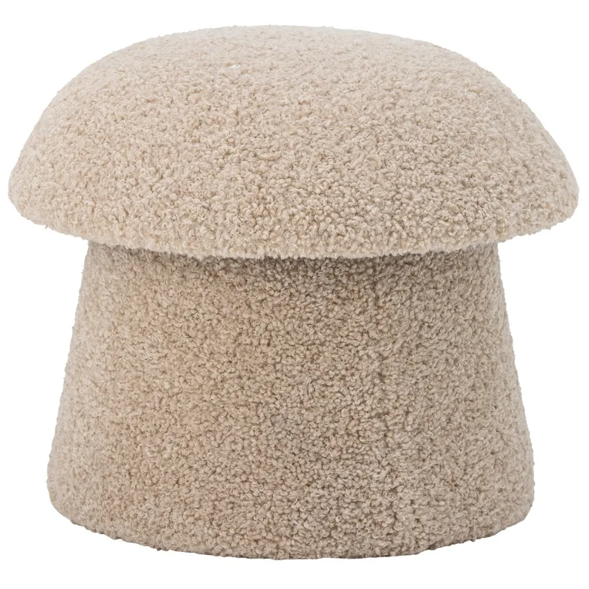 Bloomingville Béžový bouclé puf Bocca 46 cm