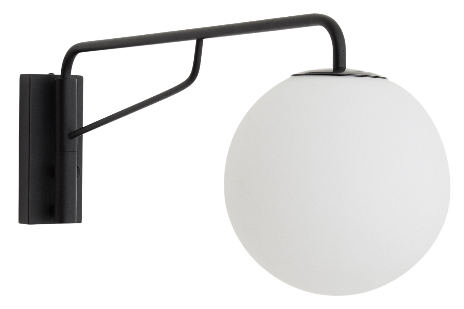 Kave Home Černé kovové nástěnné světlo Eilo Kave Home