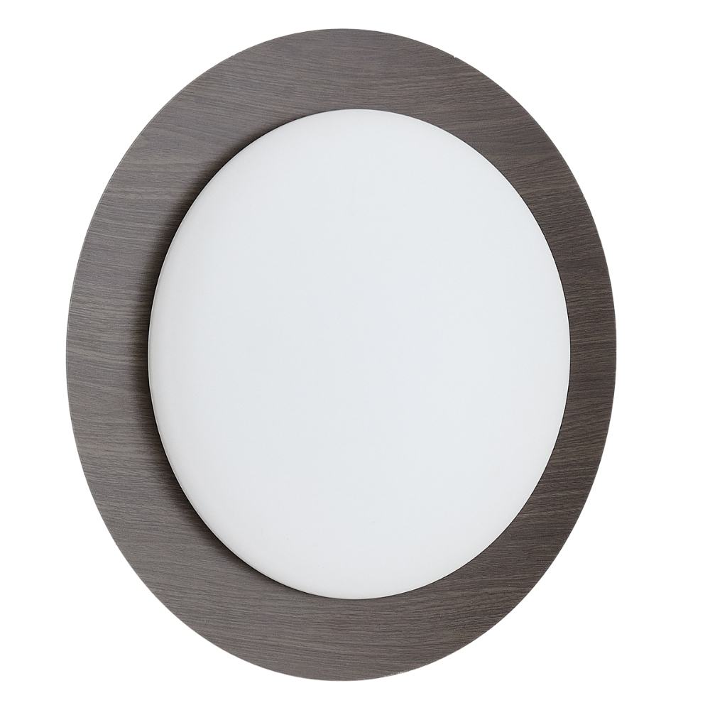 Kave Home Tmavé nástěnné světlo Novae 40 cm s dřevěným efektem Kave Home