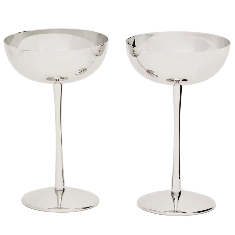 Kave Home Set dvou nerezových skleniček Nirela Kave Home