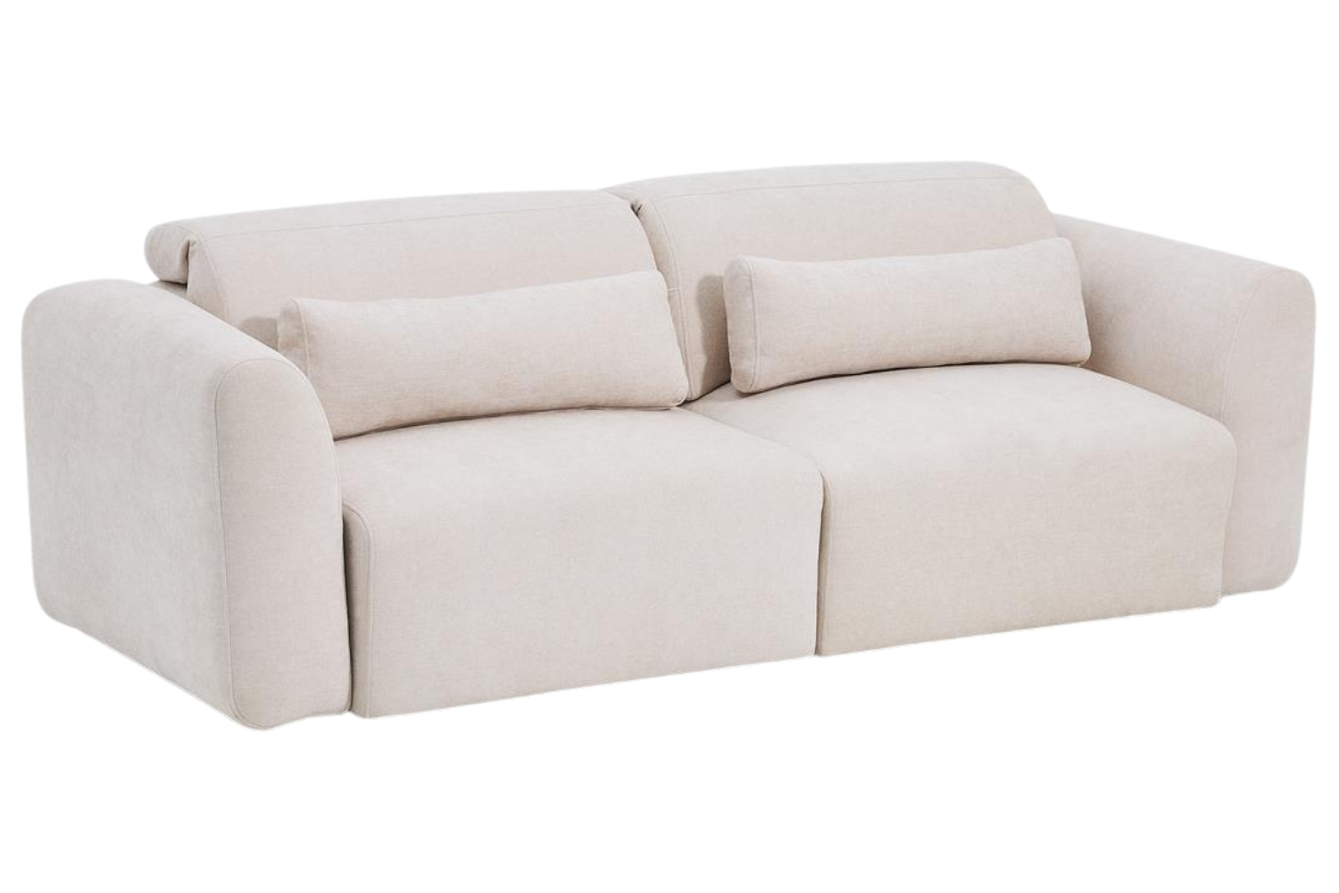 Kave Home Béžová trojmístná pohovka Lares 240 cm s elektrickým posuvem Kave Home