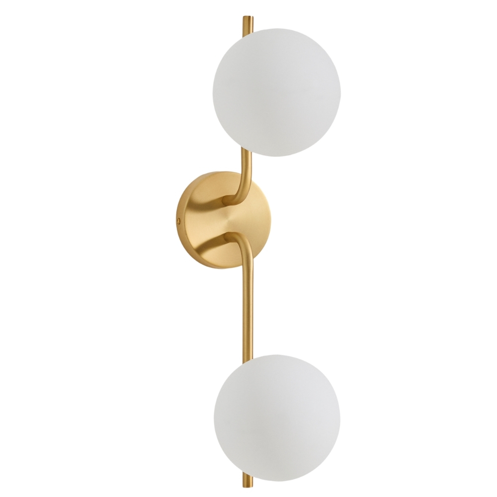 Kave Home Zlaté kovové dvojité nástěnné světlo Brisia Kave Home