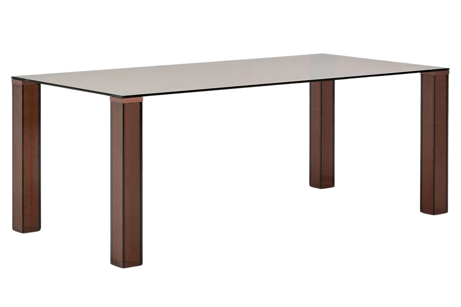 Kave Home Hnědý skleněný jídelní stůl Adularia 200 x 100 cm Kave Home