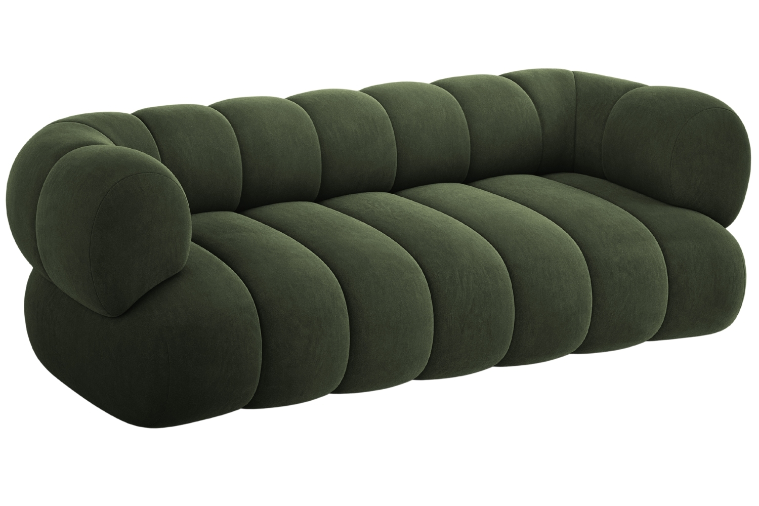 Cosmopolitan Design Zelená sametová trojmístná pohovka Koge 210 cm Cosmopolitan Design