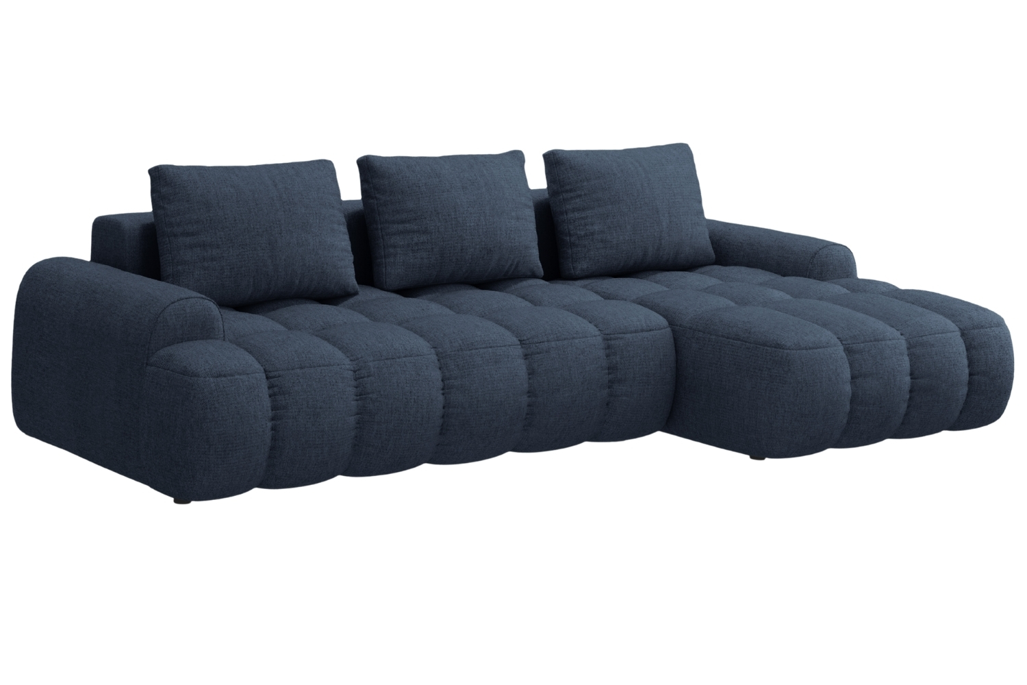 Cosmopolitan Design Tmavě modrá rozkládací pohovka Linz 275 cm